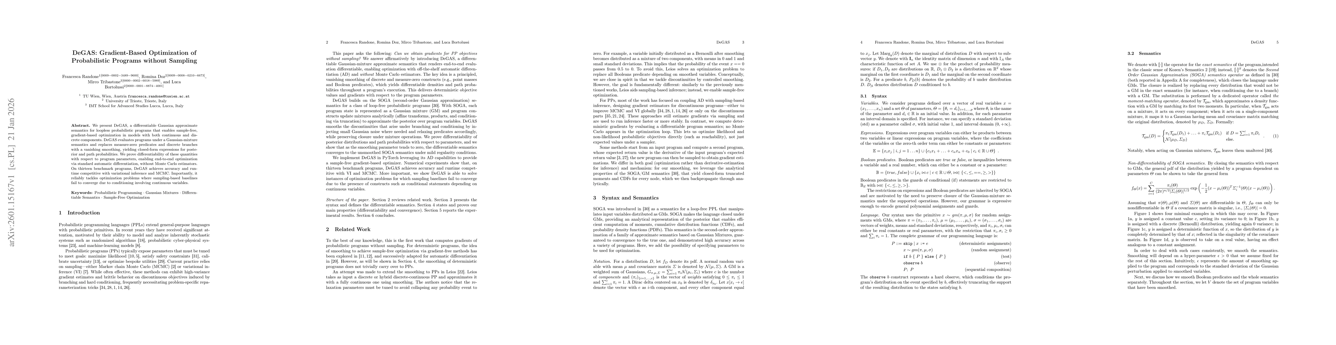 Thumbnail for DeGAS: Gradient-Based Optimization of Probabilistic Programs without Sampling