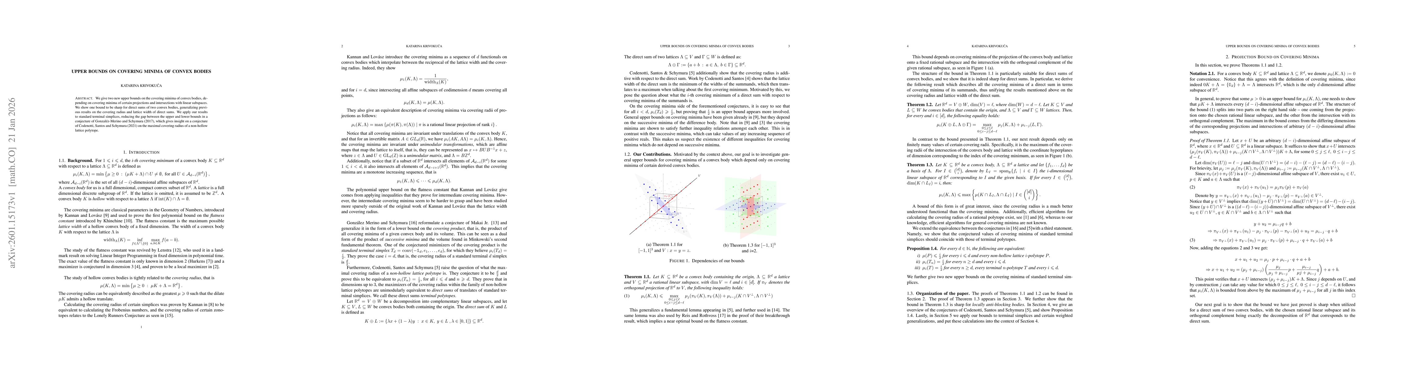 Thumbnail for Upper Bounds on Covering Minima of Convex Bodies