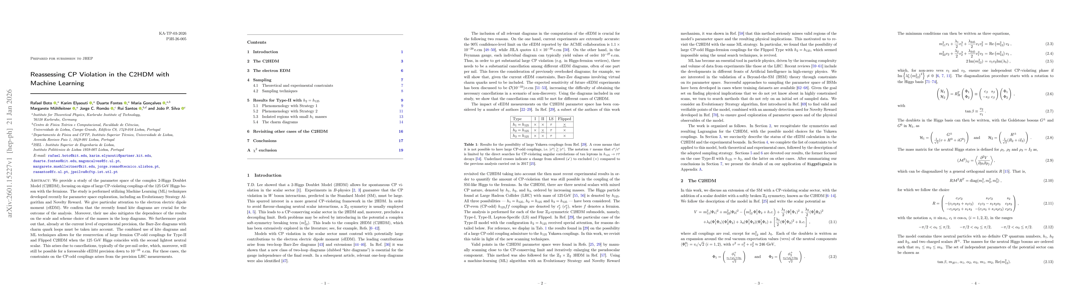 Thumbnail for Reassessing CP Violation in the C2HDM with Machine Learning