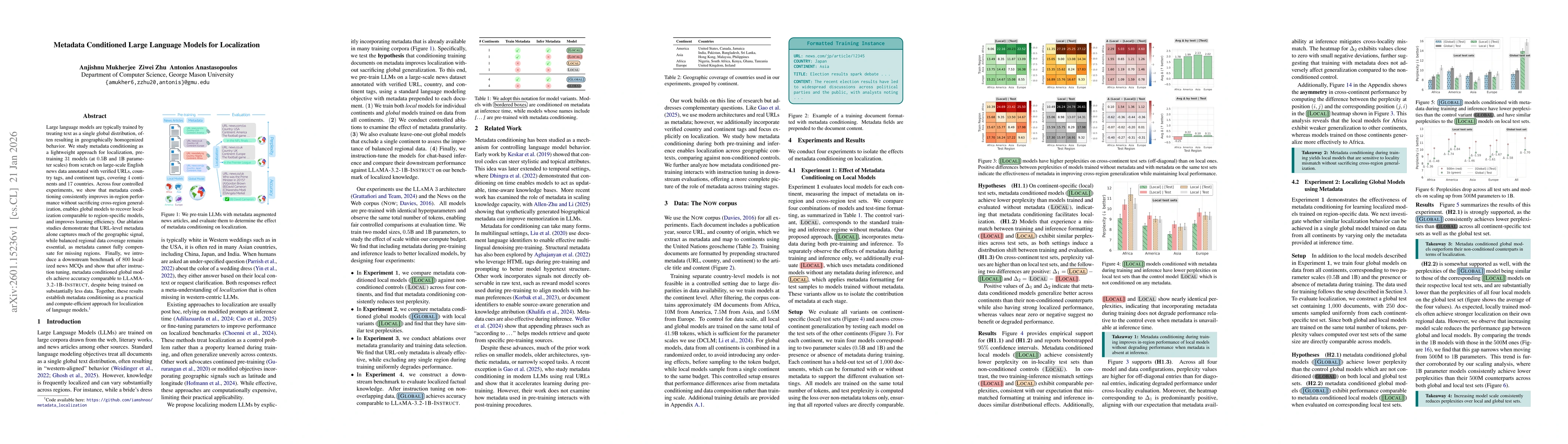 Thumbnail for Metadata Conditioned Large Language Models for Localization