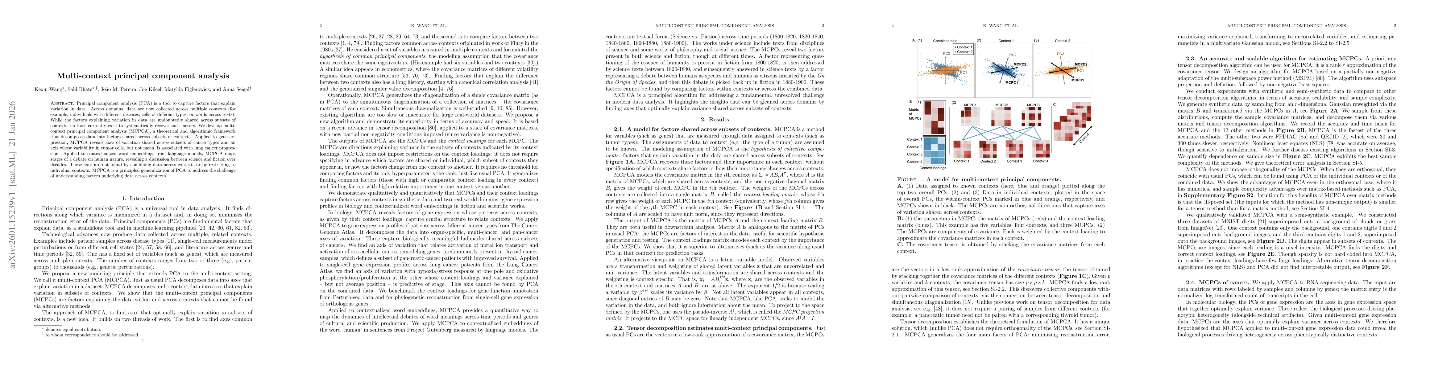 Thumbnail for Multi-context principal component analysis