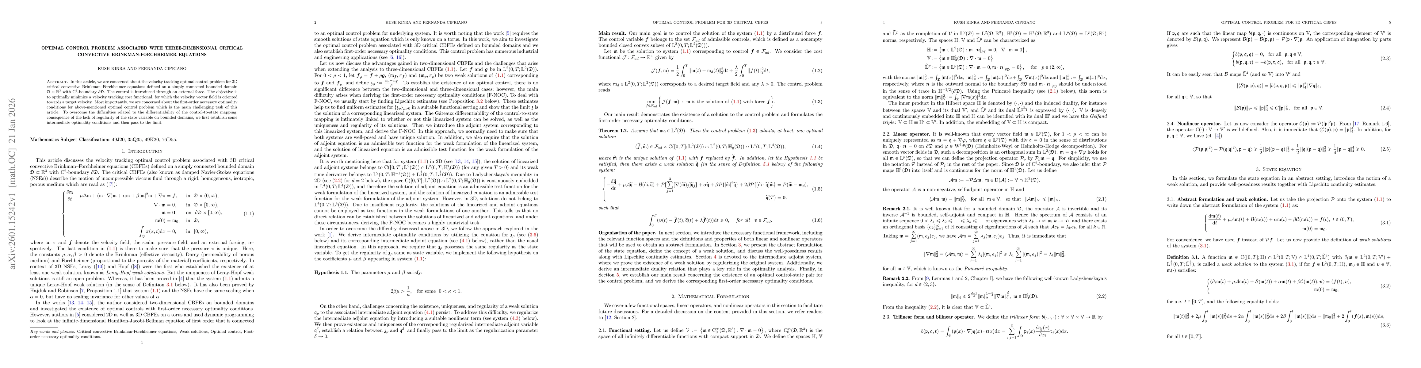 Thumbnail for Optimal control problem associated with three-dimensional critical convective Brinkman-Forchheimer equations