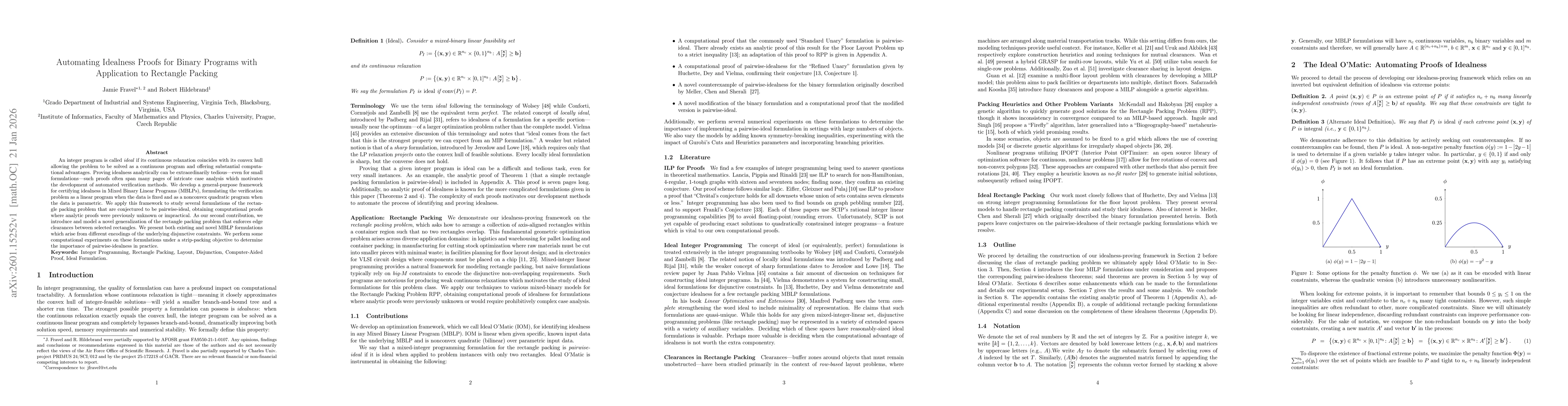 Thumbnail for Automating Idealness Proofs for Binary Programs with Application to Rectangle Packing