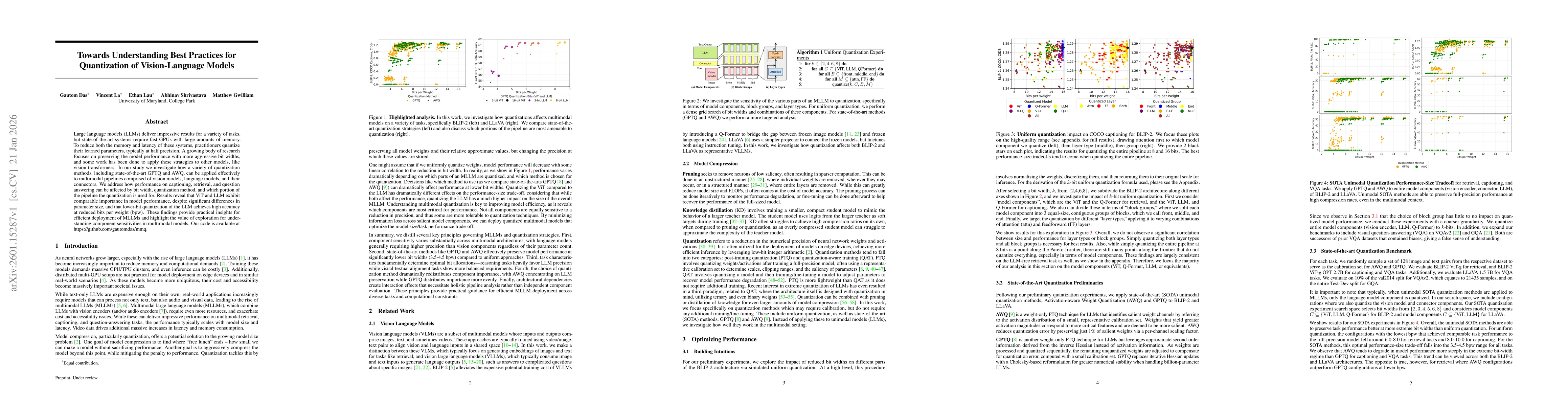 Thumbnail for Towards Understanding Best Practices for Quantization of Vision-Language Models
