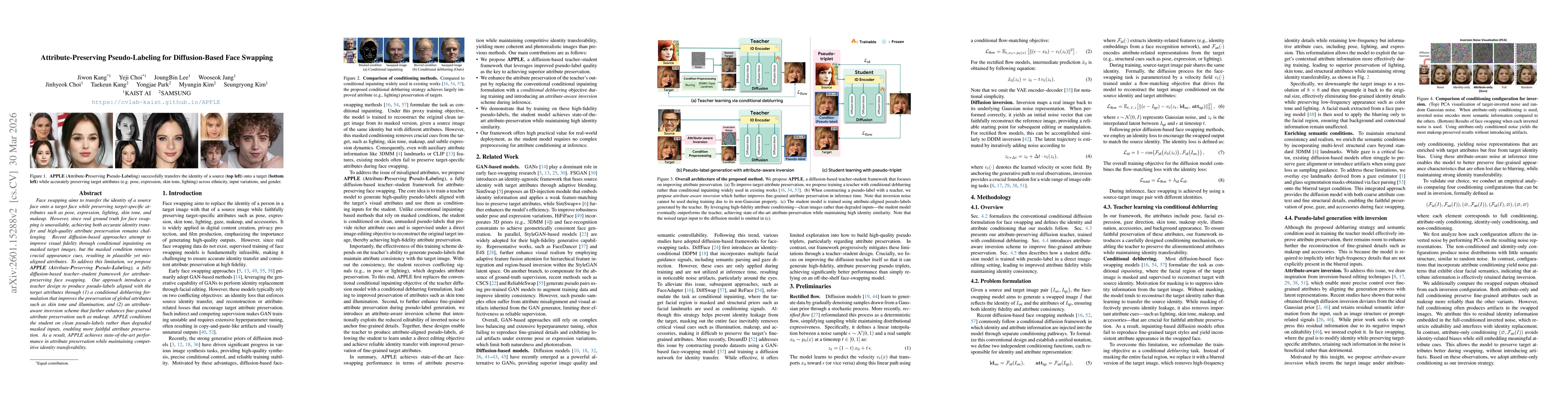 Thumbnail for APPLE: Attribute-Preserving Pseudo-Labeling for Diffusion-Based Face Swapping