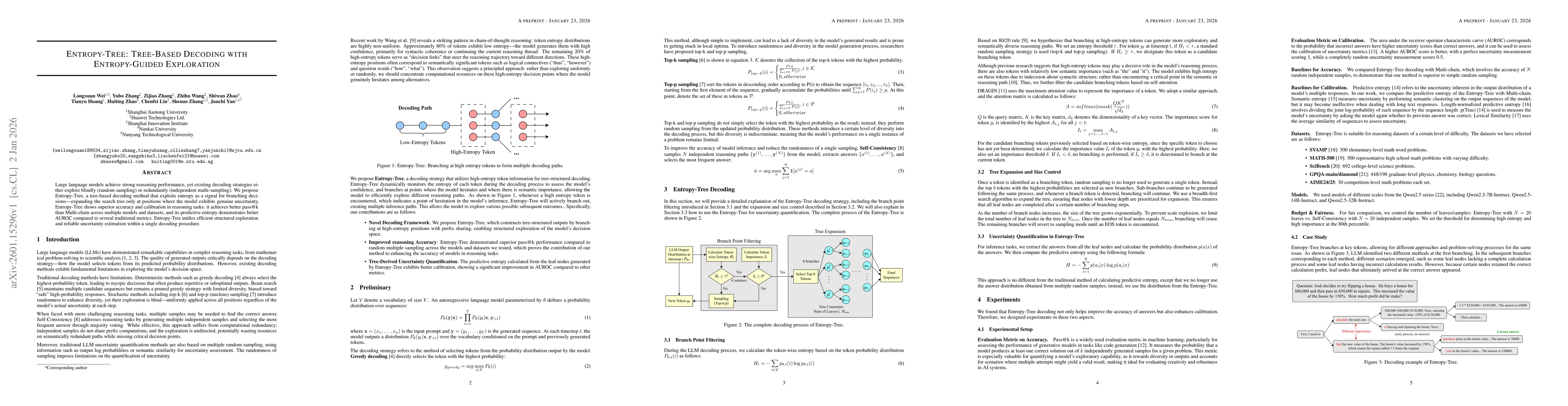 Thumbnail for Entropy-Tree: Tree-Based Decoding with Entropy-Guided Exploration