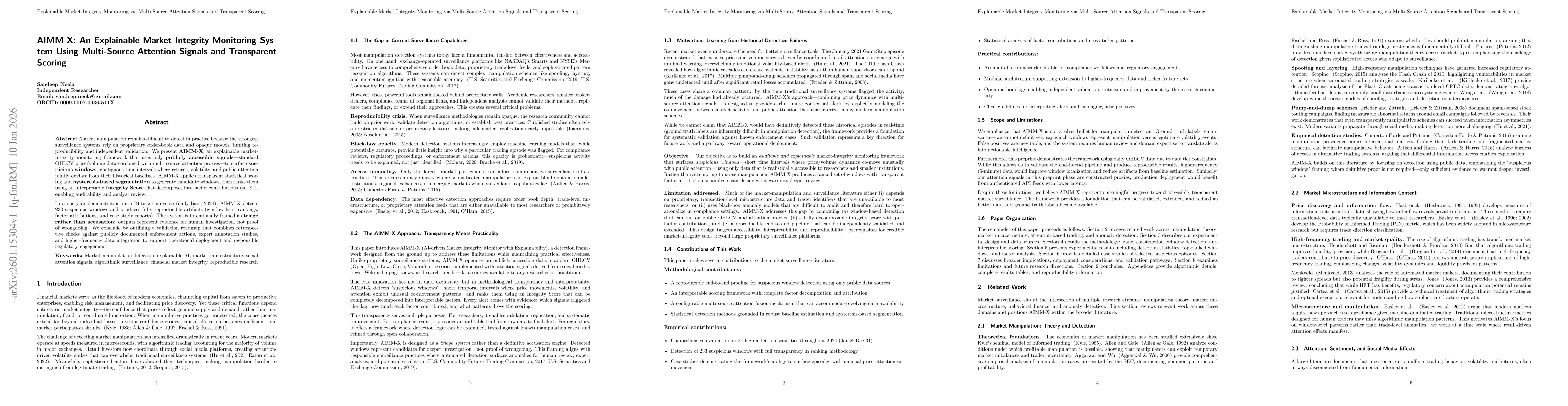 Thumbnail for An Explainable Market Integrity Monitoring System with Multi-Source Attention Signals and Transparent Scoring