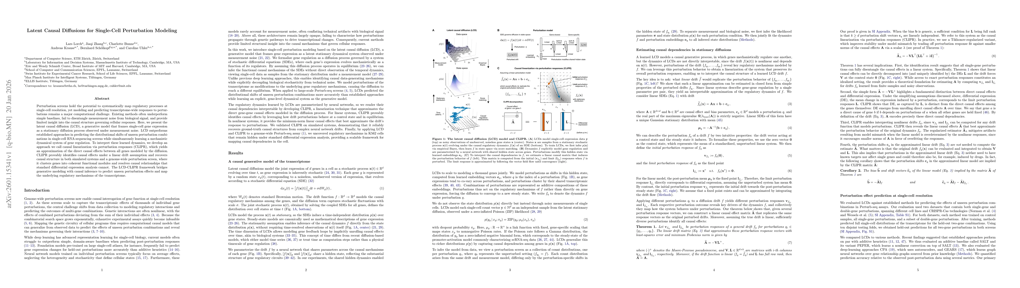 Thumbnail for Latent Causal Diffusions for Single-Cell Perturbation Modeling