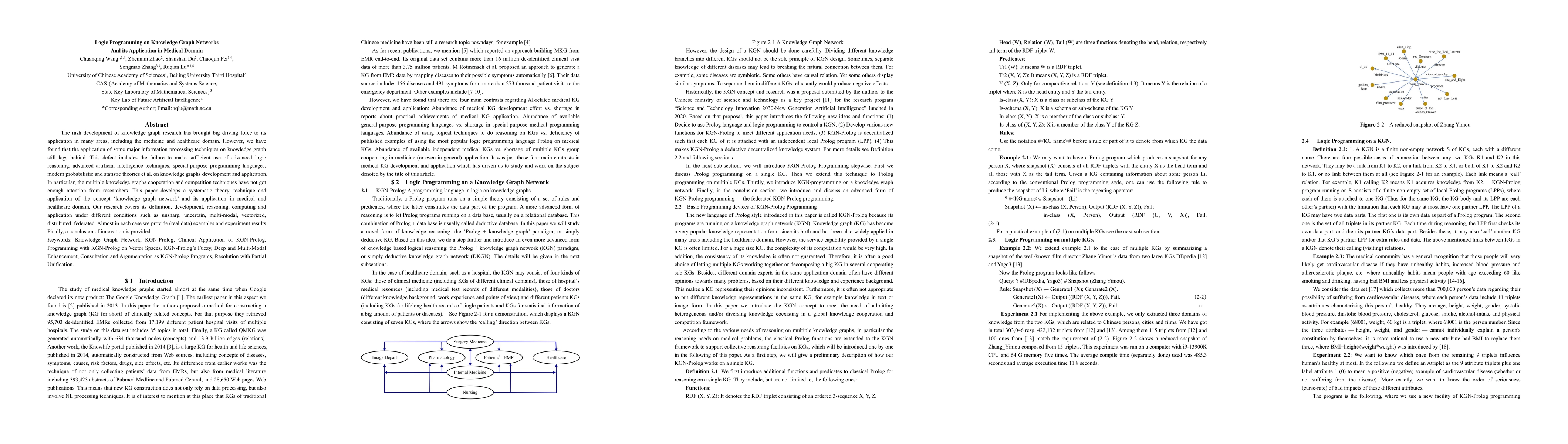 Thumbnail for Logic Programming on Knowledge Graph Networks And its Application in Medical Domain