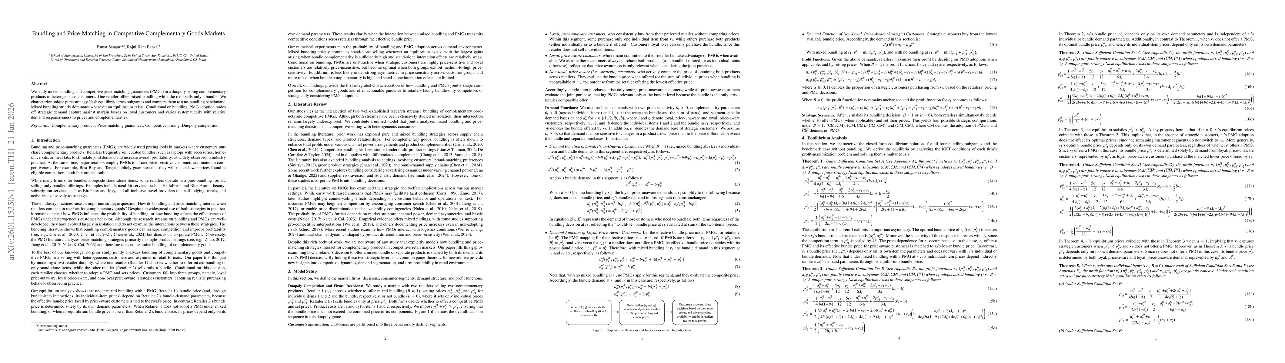Thumbnail for Bundling and Price-Matching in Competitive Complementary Goods Markets