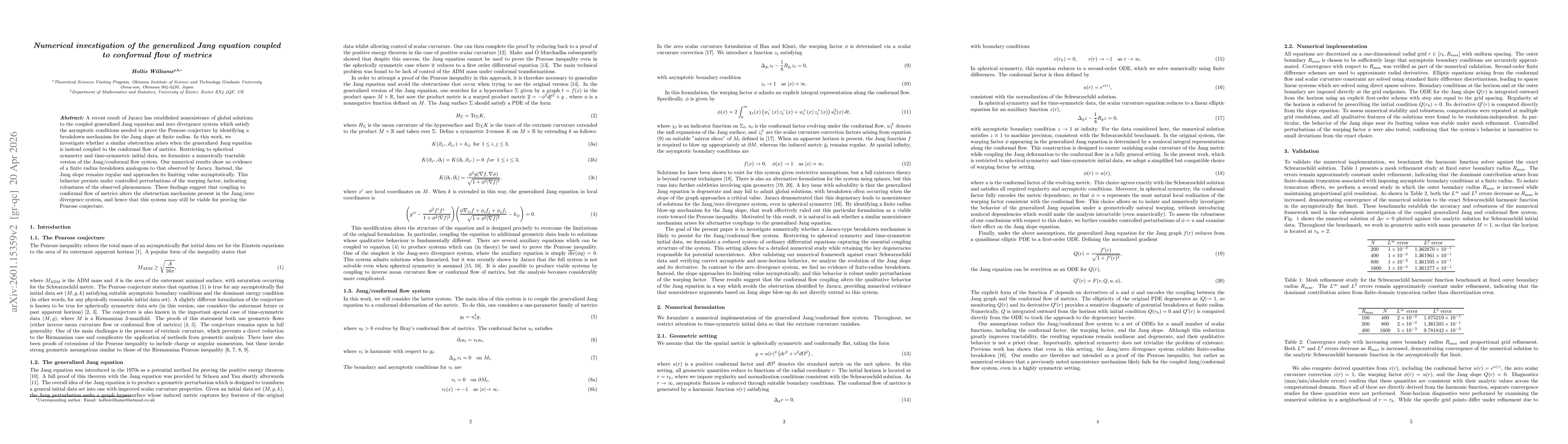 Thumbnail for Numerical investigation of the generalized Jang equation coupled to conformal flow of metrics
