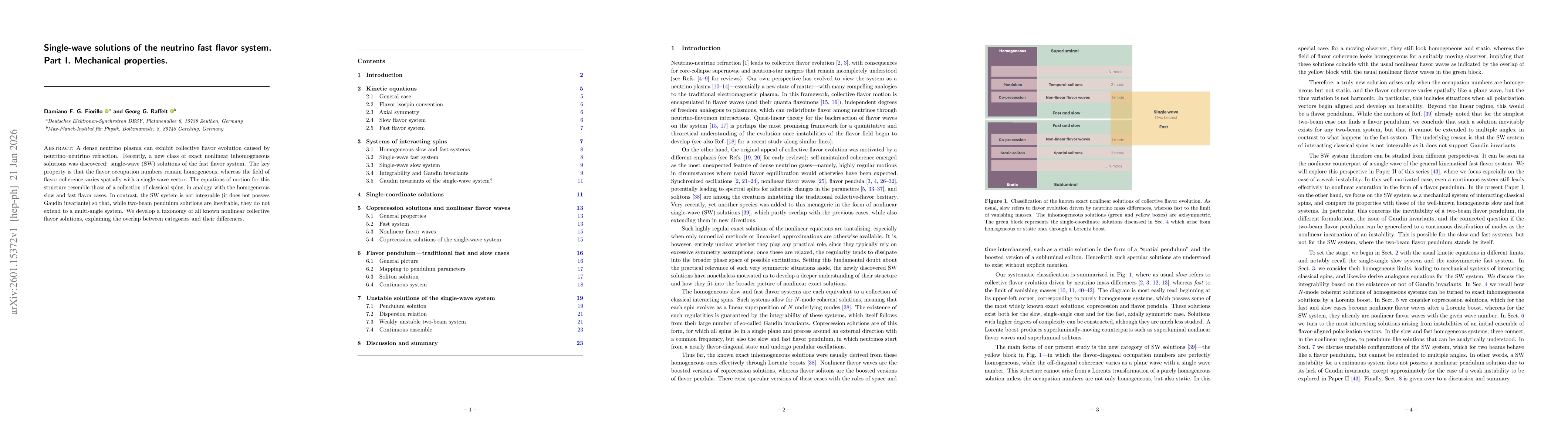 Thumbnail for Single-wave solutions of the neutrino fast flavor system. Part I. Mechanical properties