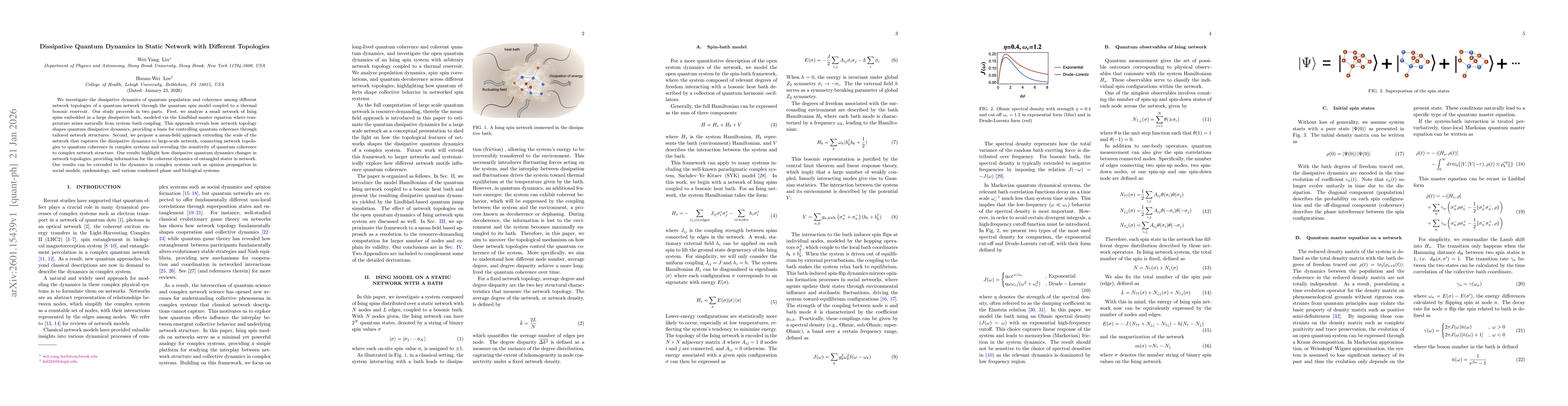 Thumbnail for Dissipative Quantum Dynamics in Static Network with Different Topologies