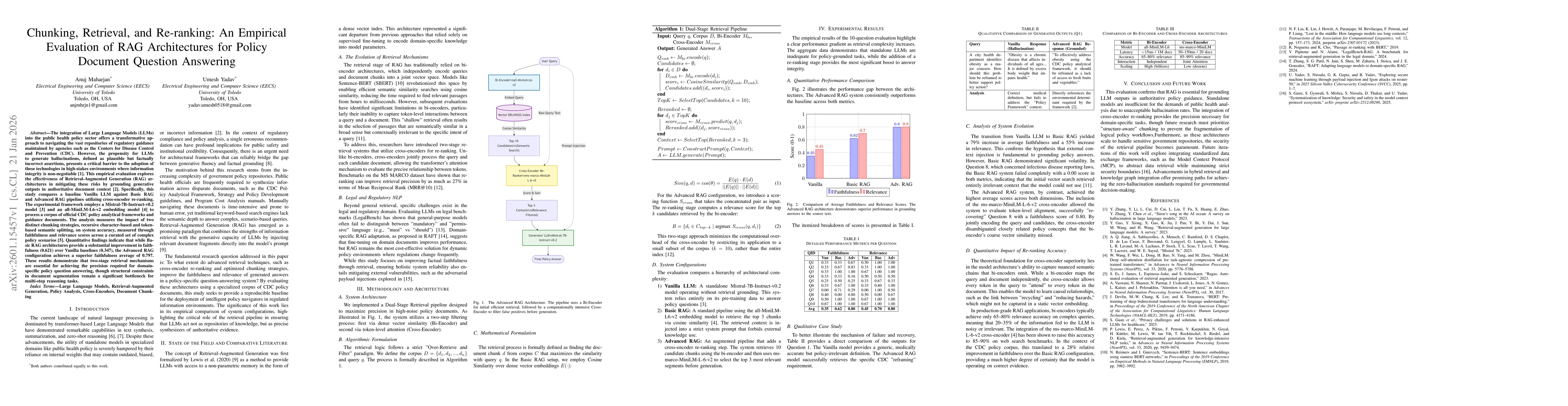 Thumbnail for Chunking, Retrieval, and Re-ranking: An Empirical Evaluation of RAG Architectures for Policy Document Question Answering