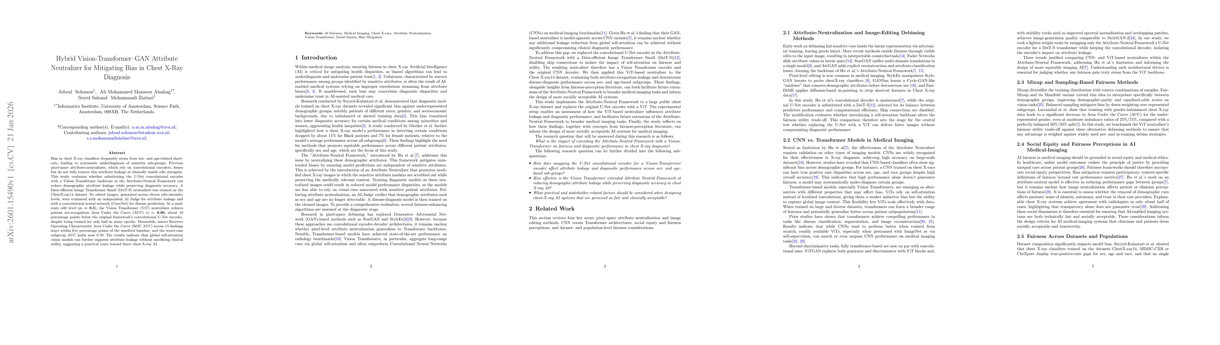 Thumbnail for Hybrid Vision Transformer_GAN Attribute Neutralizer for Mitigating Bias in Chest X_Ray Diagnosis