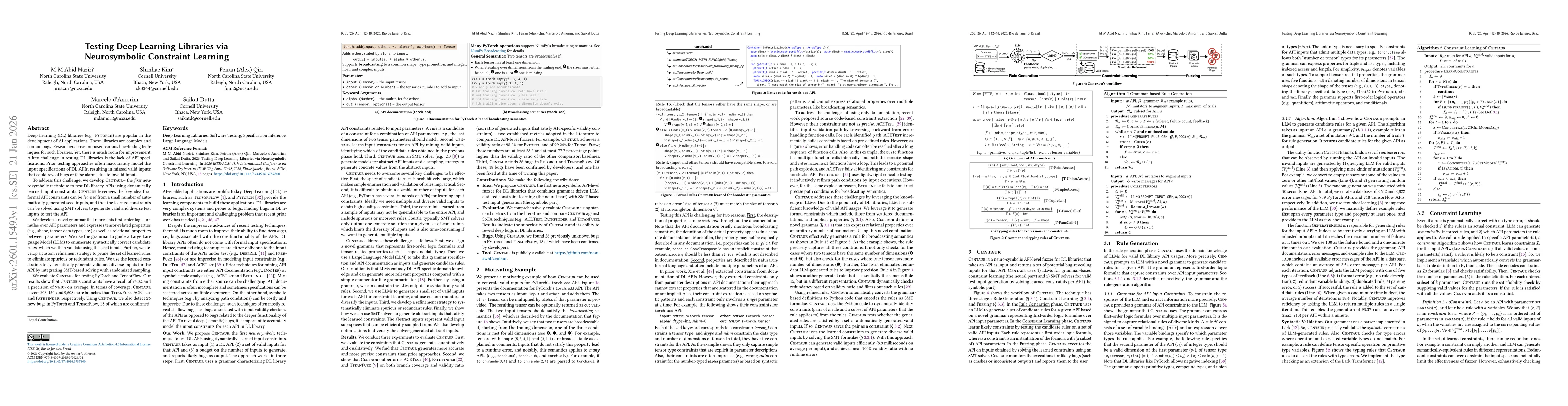 Thumbnail for Testing Deep Learning Libraries via Neurosymbolic Constraint Learning