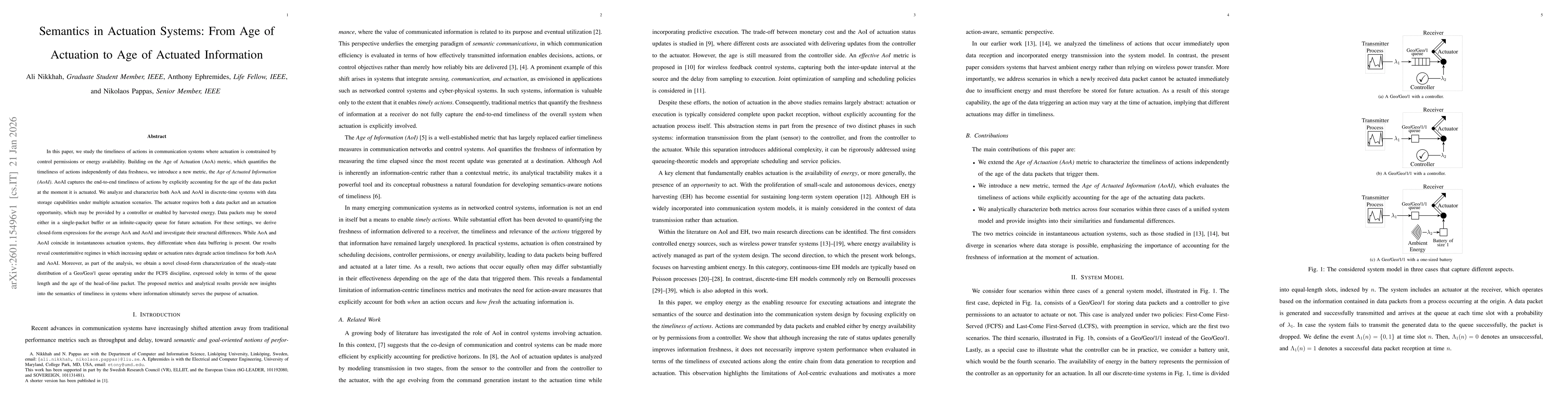 Thumbnail for Semantics in Actuation Systems: From Age of Actuation to Age of Actuated Information