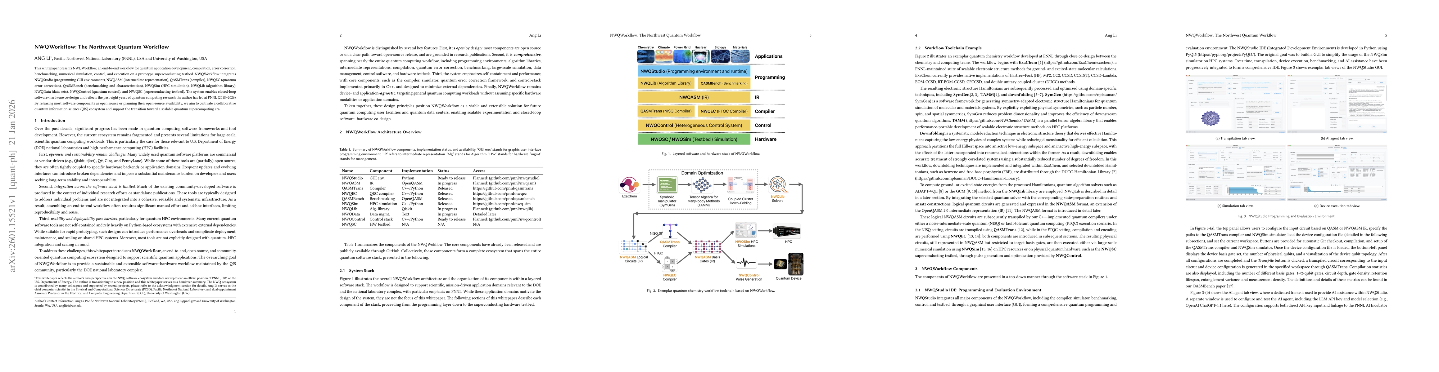 Thumbnail for NWQWorkflow: The Northwest Quantum Workflow