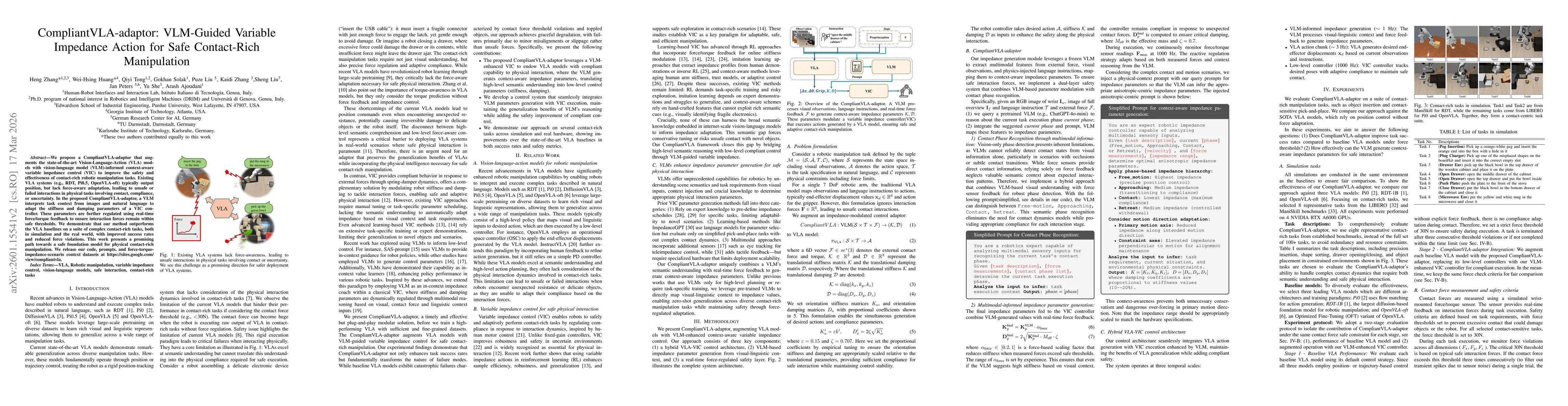 Thumbnail for CompliantVLA-adaptor: VLM-Guided Variable Impedance Action for Safe Contact-Rich Manipulation