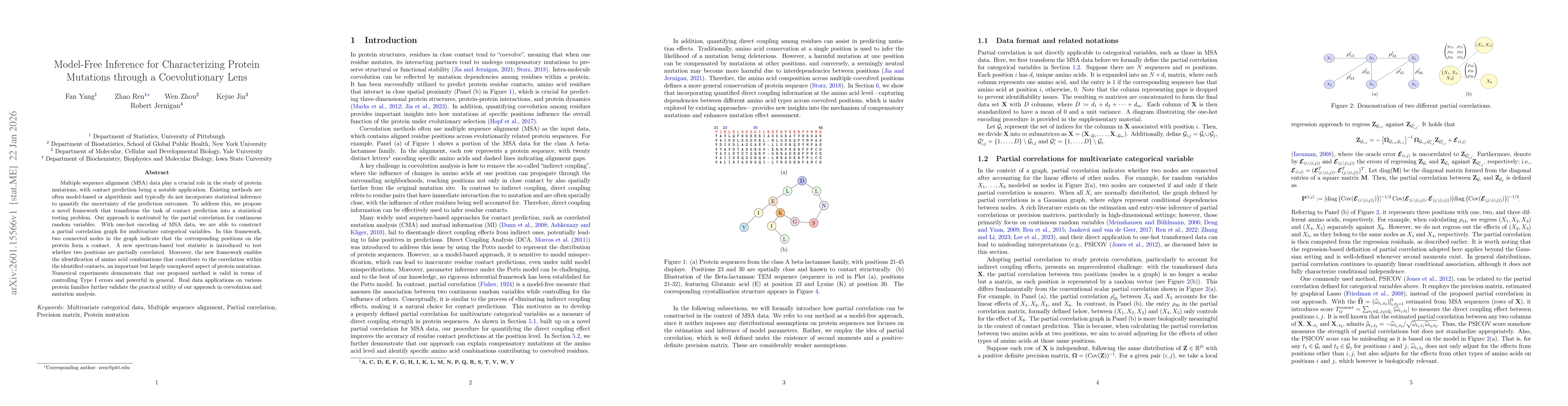 Thumbnail for Model-Free Inference for Characterizing Protein Mutations through a Coevolutionary Lens