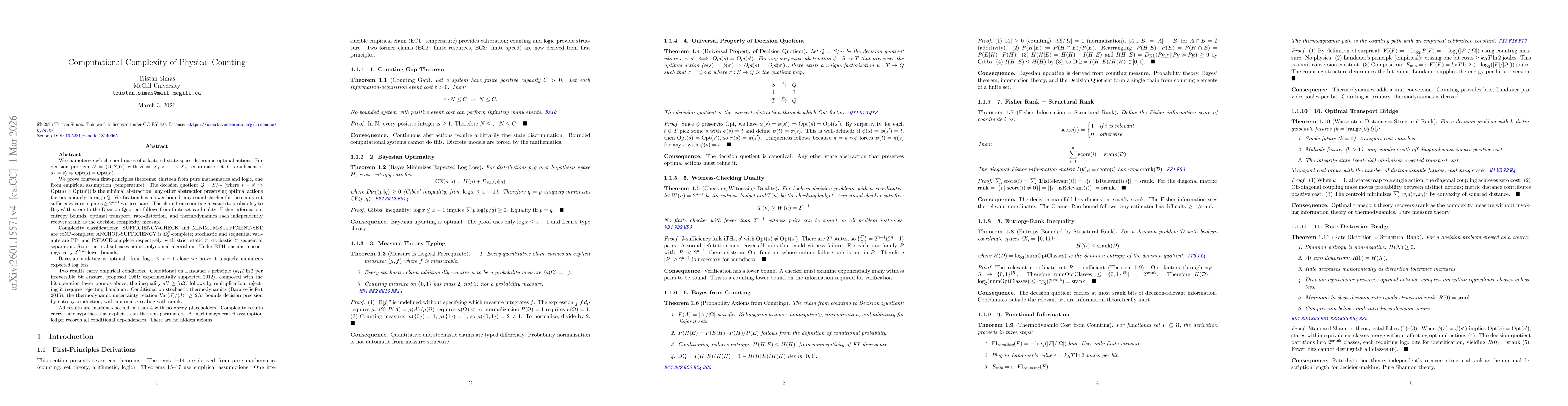 Thumbnail for Verified polynomial-time reductions in Lean 4: formalizing the complexity of decision-relevant information