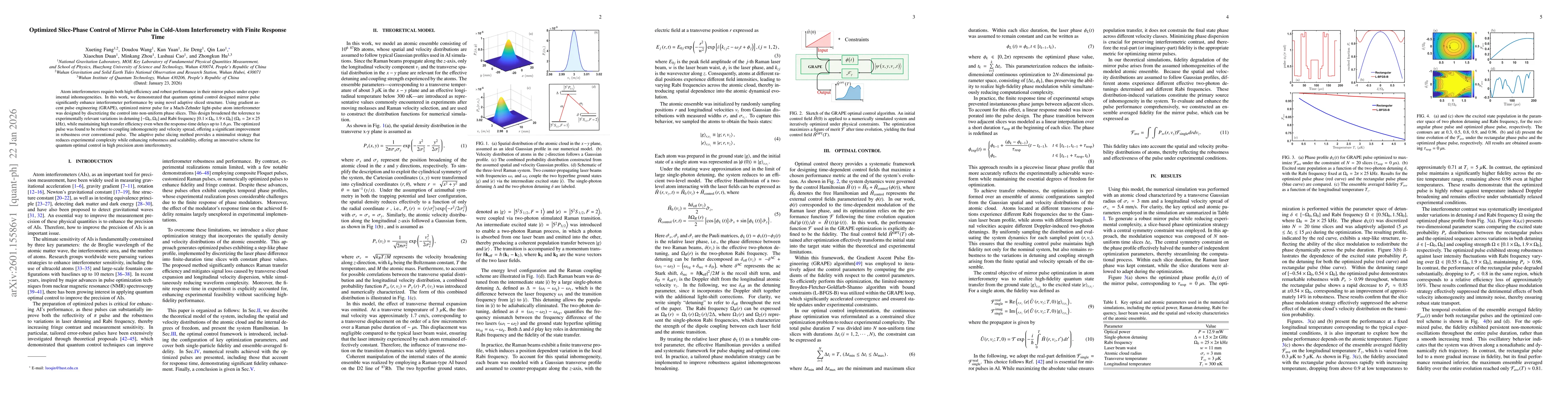 Thumbnail for Optimized Slice-Phase Control of Mirror Pulse in Cold-Atom Interferometry with Finite Response Time