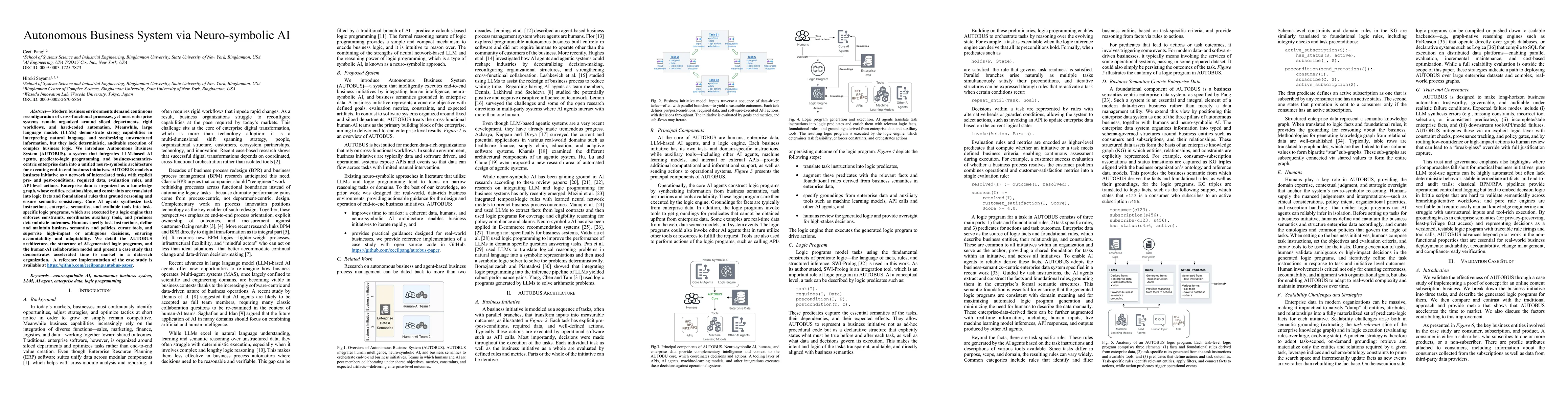Thumbnail for Autonomous Business System via Neuro-symbolic AI
