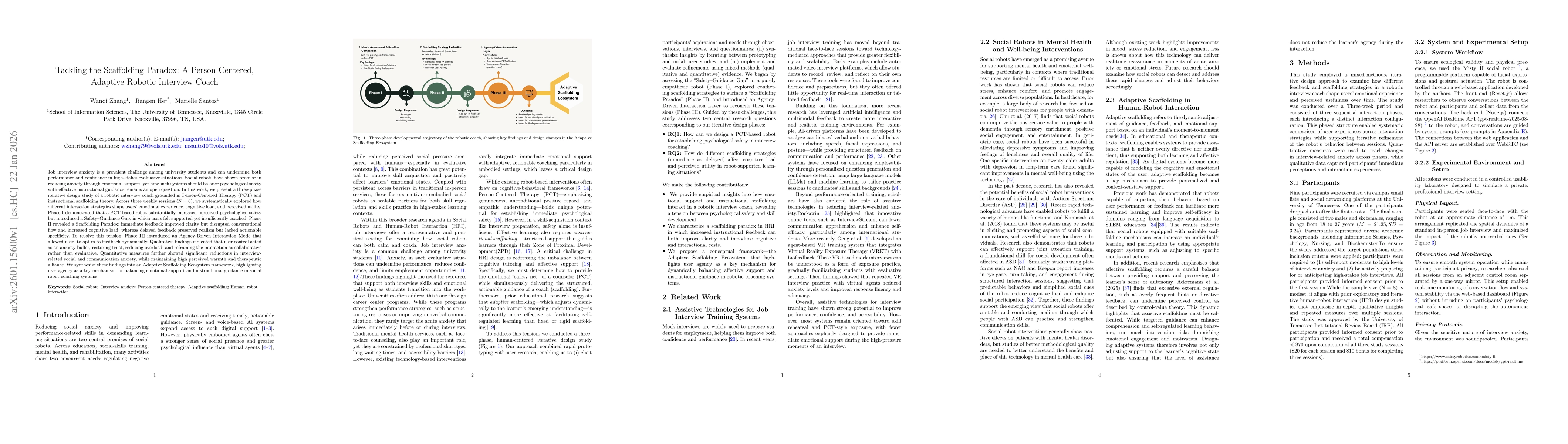 Thumbnail for Tackling the Scaffolding Paradox: A Person-Centered Adaptive Robotic Interview Coach