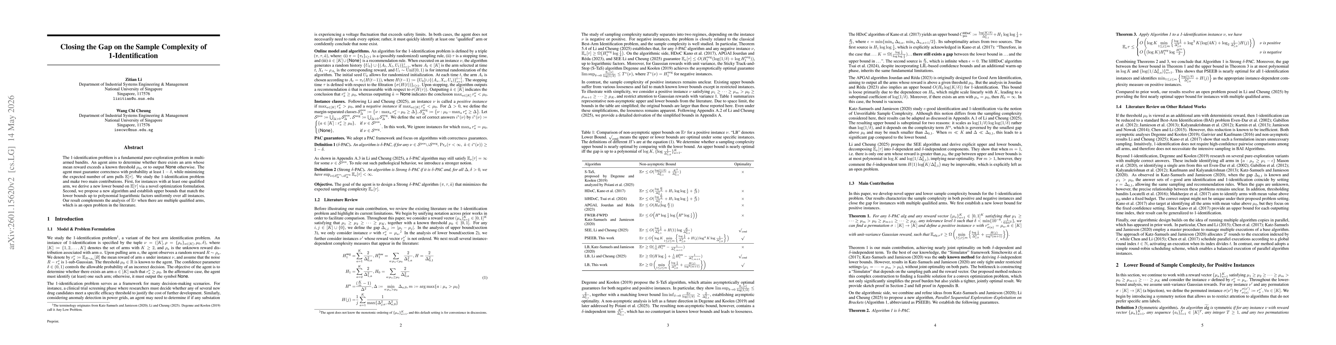 Thumbnail for Closing the Gap on the Sample Complexity of 1-Identification