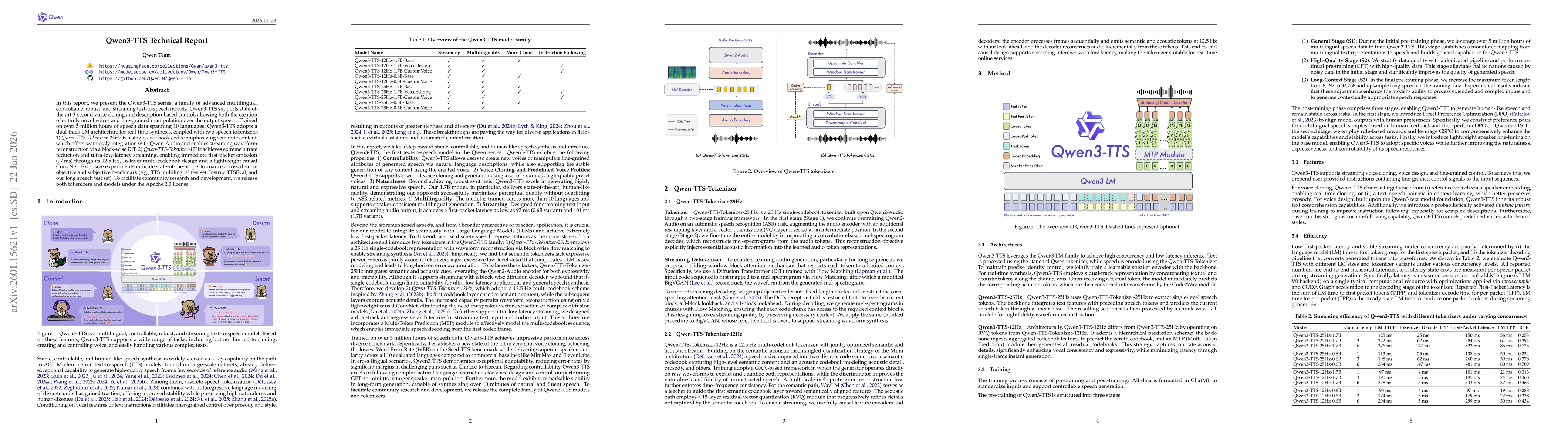 Thumbnail for Qwen3-TTS Technical Report