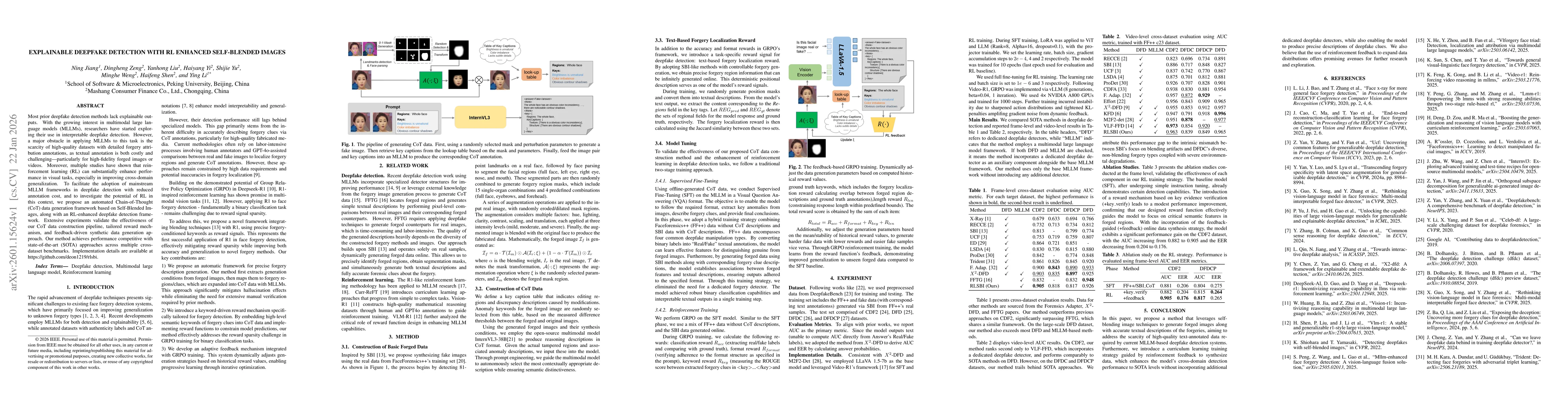 Thumbnail for Explainable Deepfake Detection with RL Enhanced Self-Blended Images
