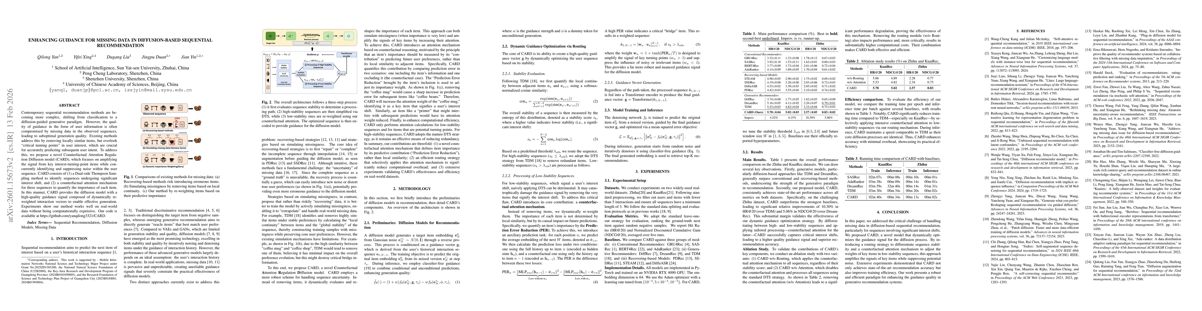 Thumbnail for Enhancing guidance for missing data in diffusion-based sequential recommendation