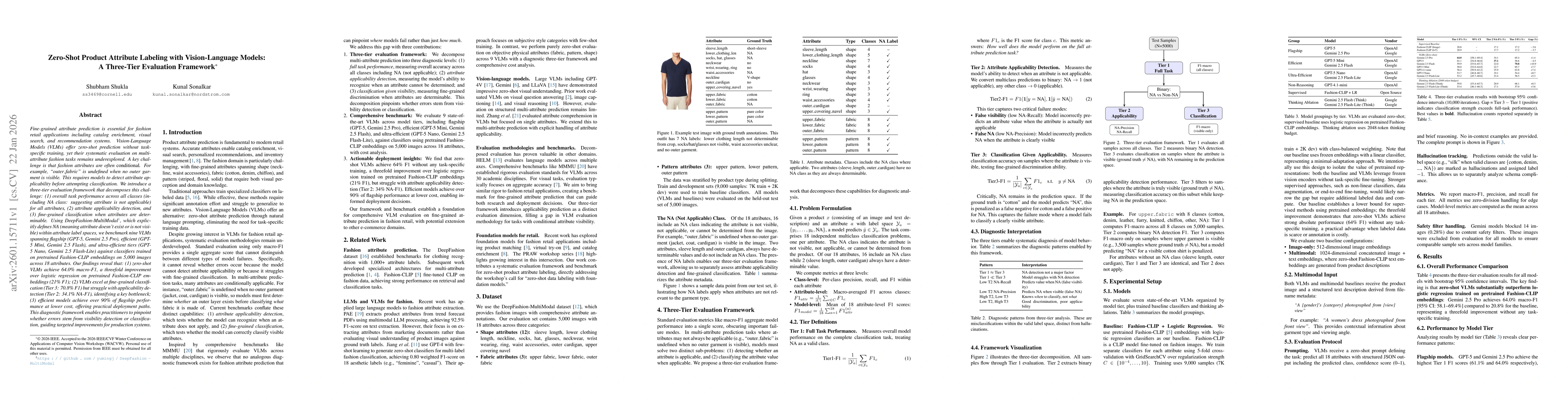 Thumbnail for Zero-Shot Product Attribute Labeling with Vision-Language Models: A Three-Tier Evaluation Framework