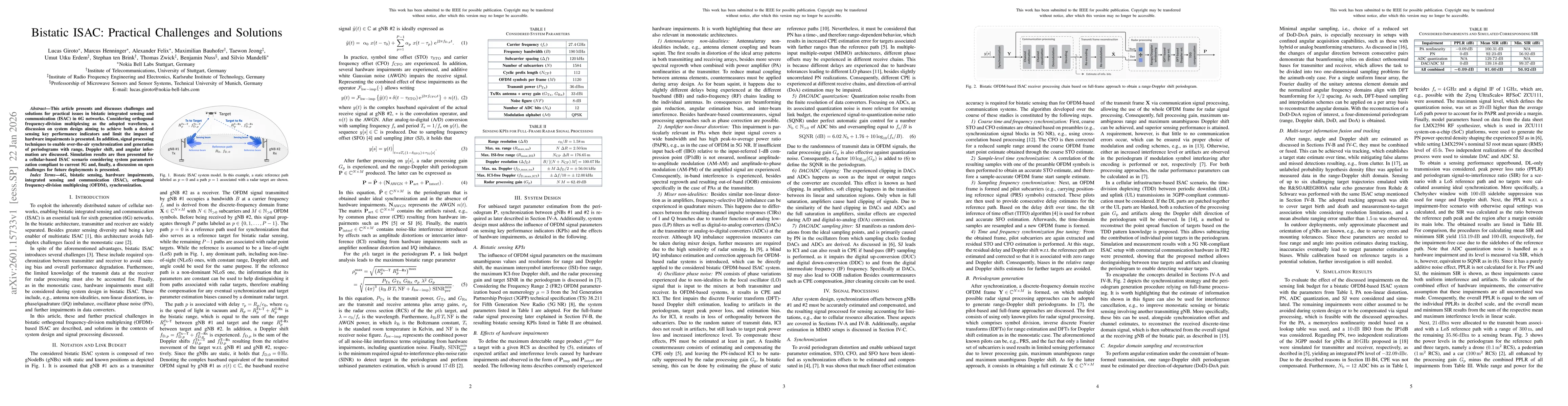 Thumbnail for Bistatic ISAC: Practical Challenges and Solutions