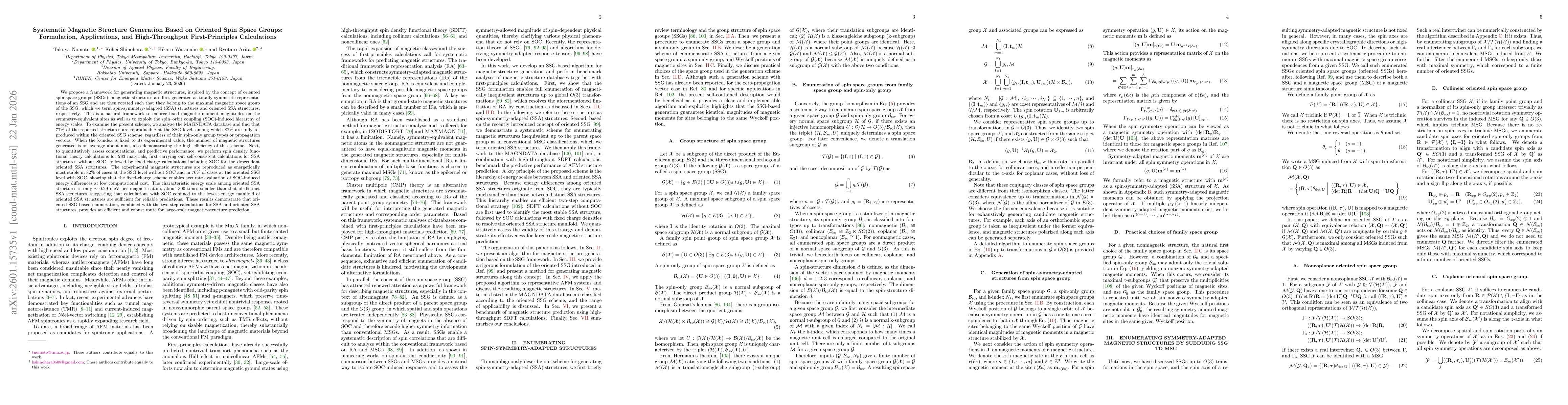 Thumbnail for Systematic Magnetic Structure Generation Based on Oriented Spin Space Groups: Formulation, Applications, and High-Throughput First-Principles Calculations