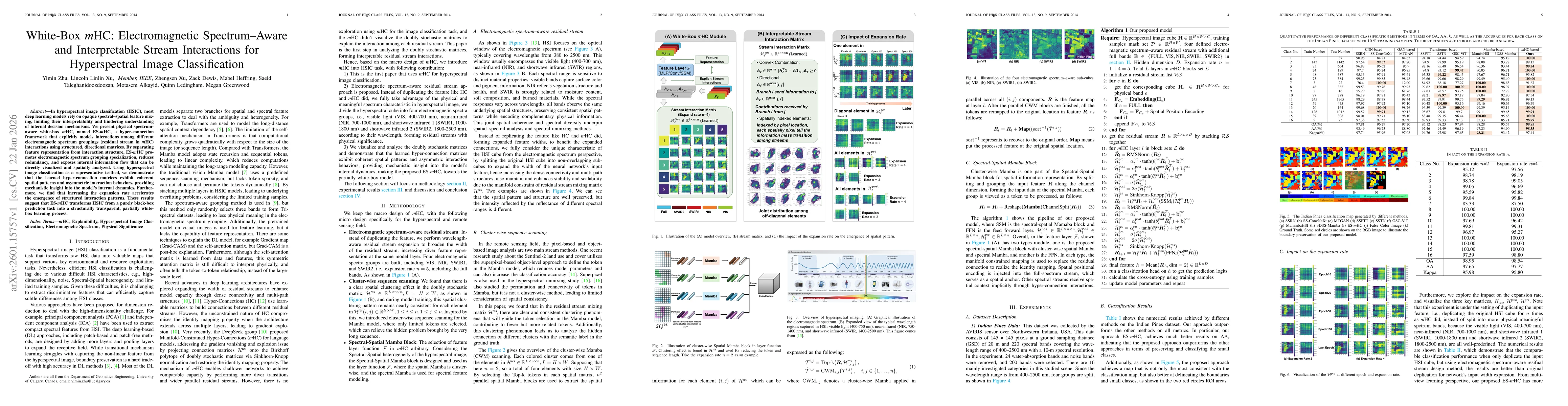 Thumbnail for White-Box mHC: Electromagnetic Spectrum-Aware and Interpretable Stream Interactions for Hyperspectral Image Classification