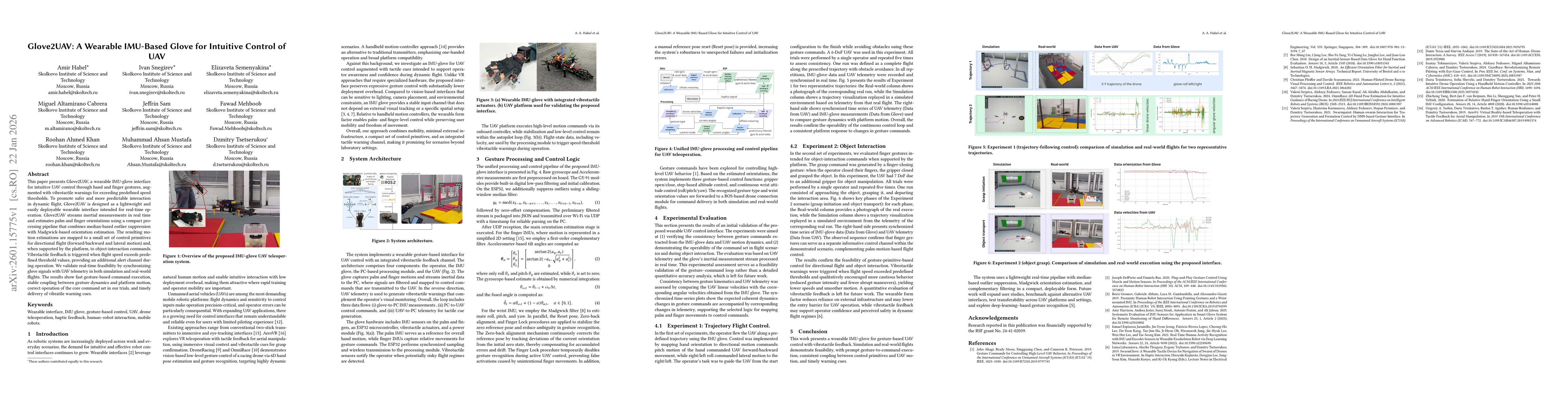 Thumbnail for Glove2UAV: A Wearable IMU-Based Glove for Intuitive Control of UAV