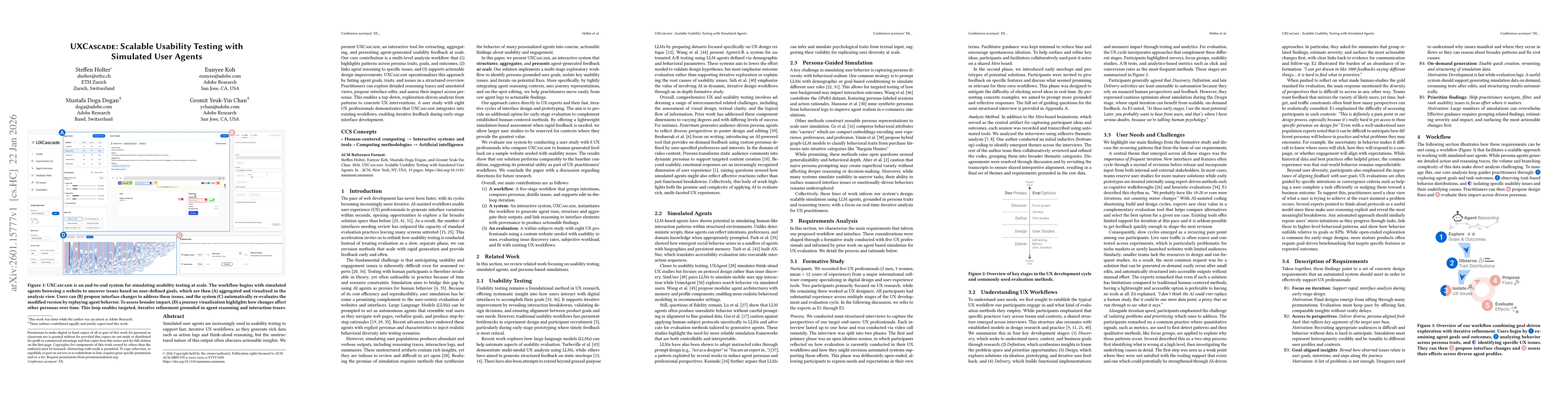 Thumbnail for UXCascade: Scalable Usability Testing with Simulated User Agents