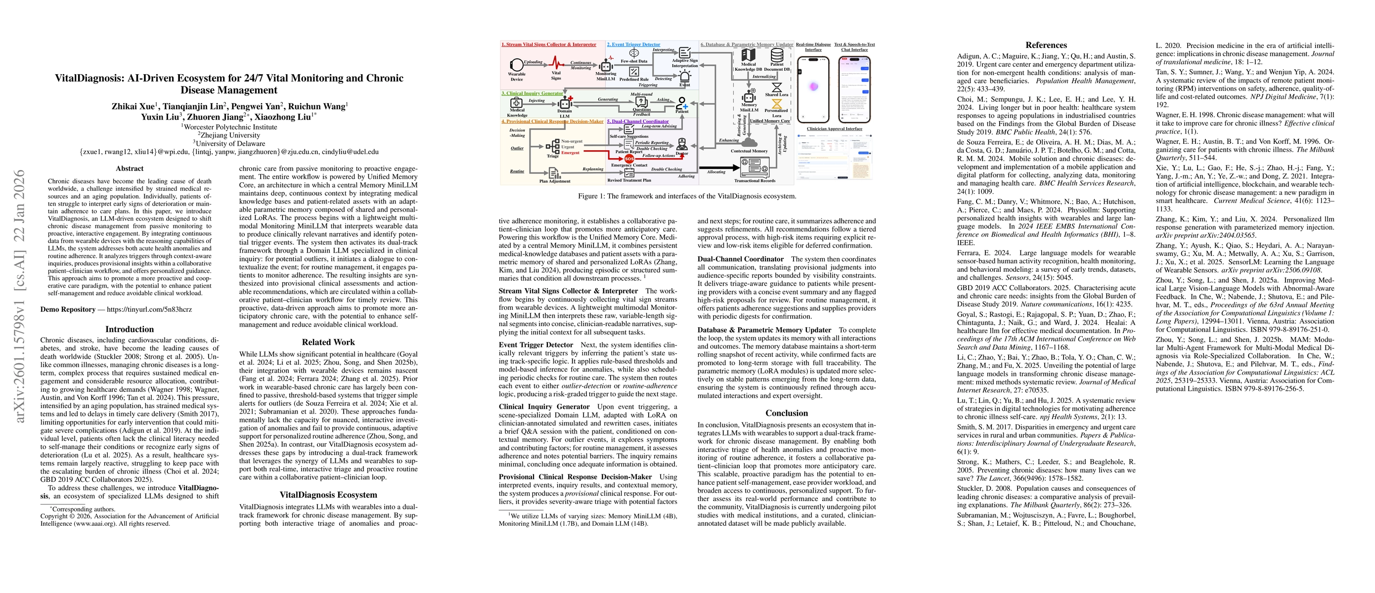 Thumbnail for VitalDiagnosis: AI-Driven Ecosystem for 24/7 Vital Monitoring and Chronic Disease Management