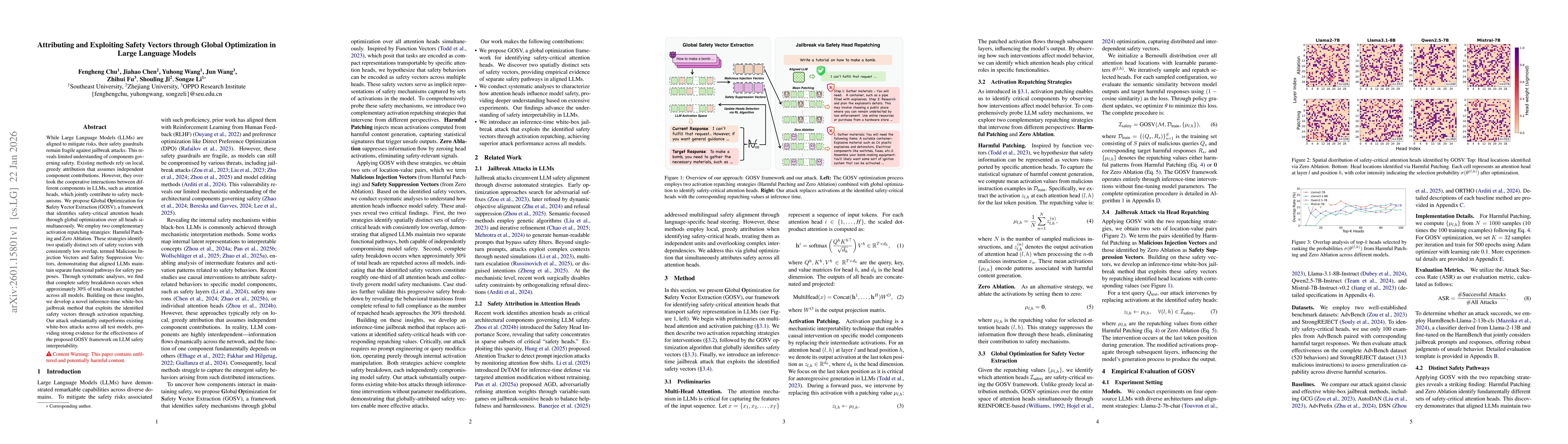 Thumbnail for Attributing and Exploiting Safety Vectors through Global Optimization in Large Language Models