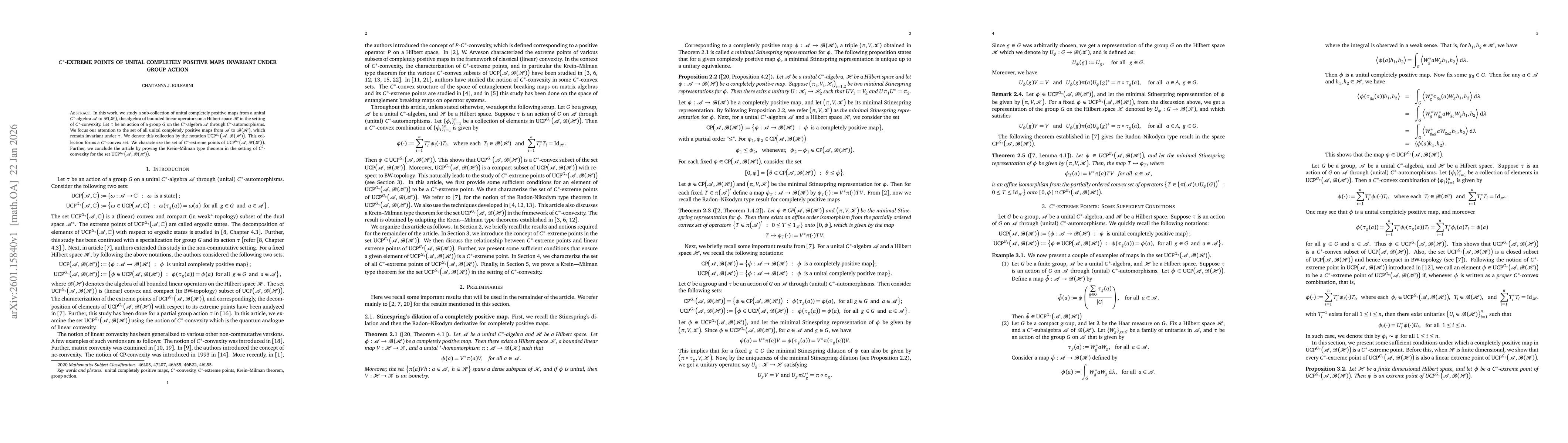 Thumbnail for $C^\ast$-extreme points of unital completely positive maps invariant under group action