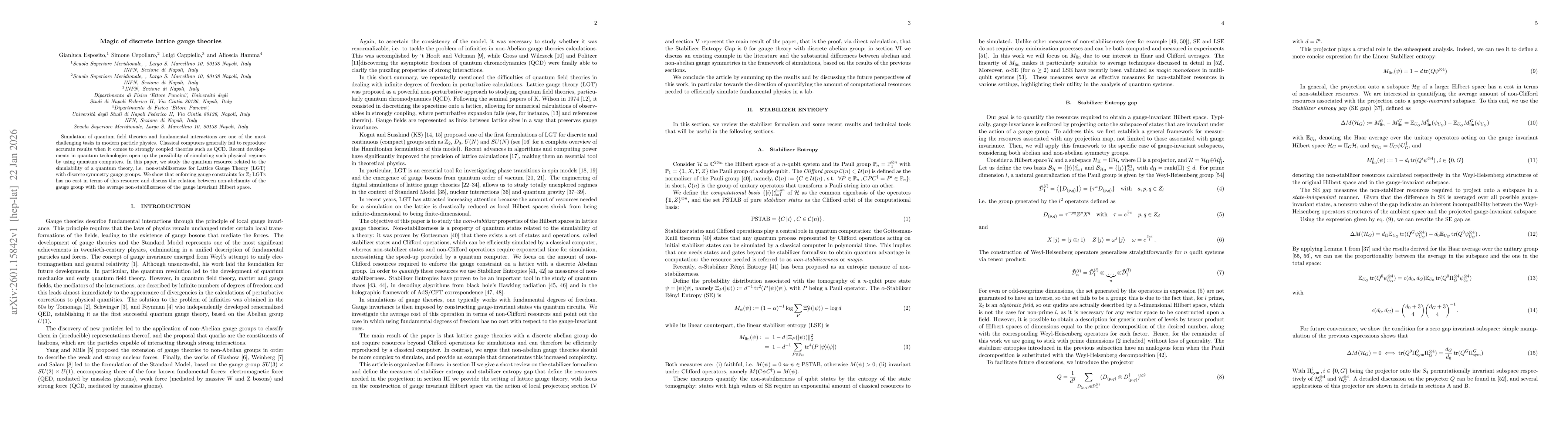 Thumbnail for Magic of discrete lattice gauge theories