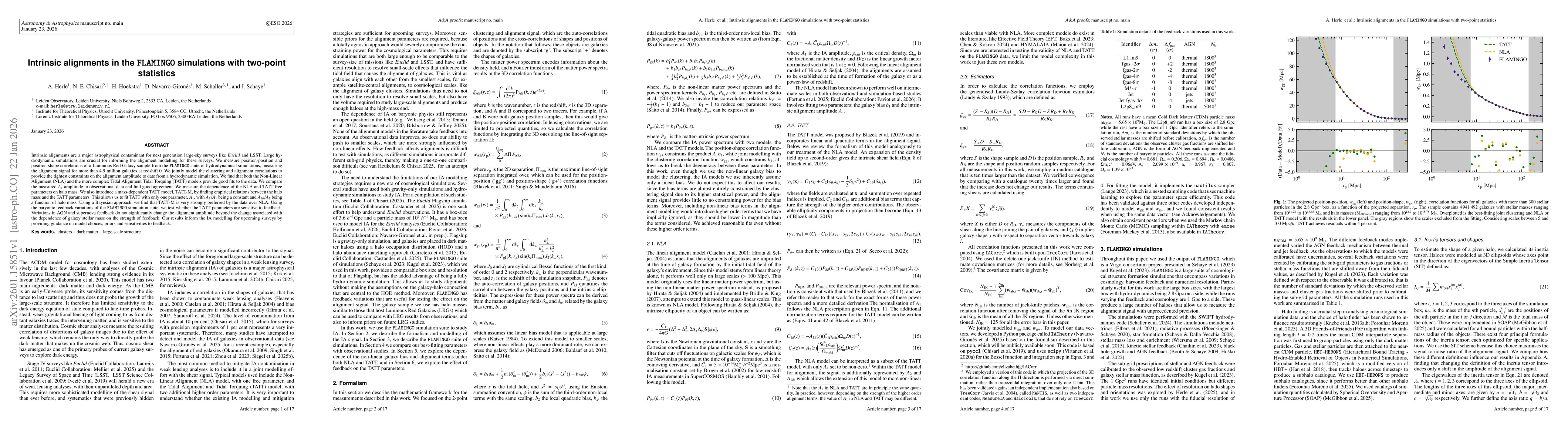 Thumbnail for Intrinsic alignments in the FLAMINGO simulations with two-point statistics