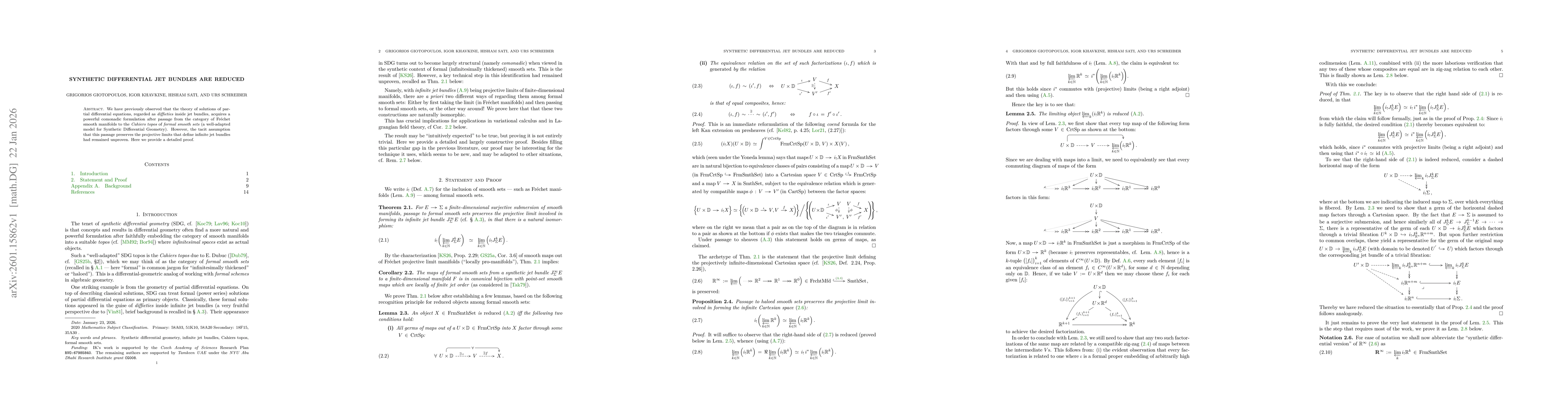 Thumbnail for Synthetic Differential Jet Bundles are Reduced