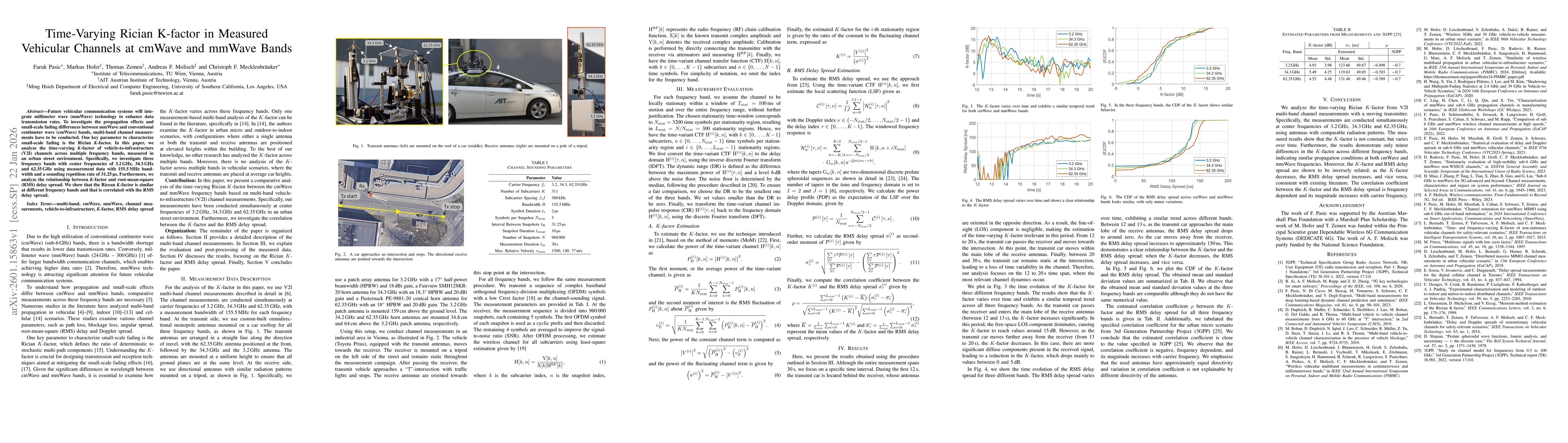 Thumbnail for Time-Varying Rician K-factor in Measured Vehicular Channels at cmWave and mmWave Bands