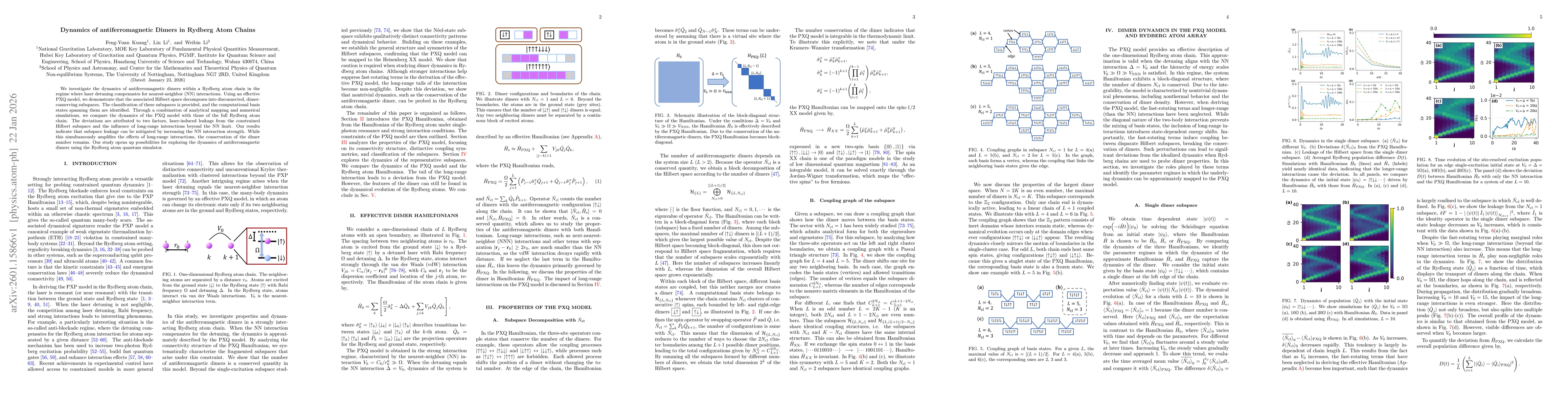 Thumbnail for Dynamics of antiferromagnetic Dimers in Rydberg Atom Chains