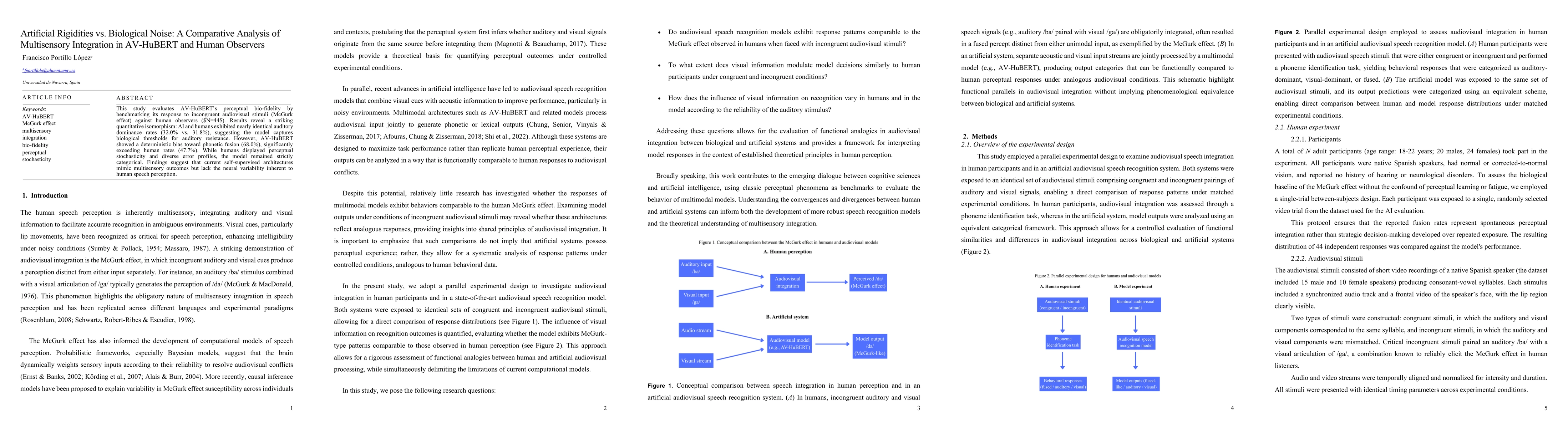 Thumbnail for Artificial Rigidities vs. Biological Noise: A Comparative Analysis of Multisensory Integration in AV-HuBERT and Human Observers