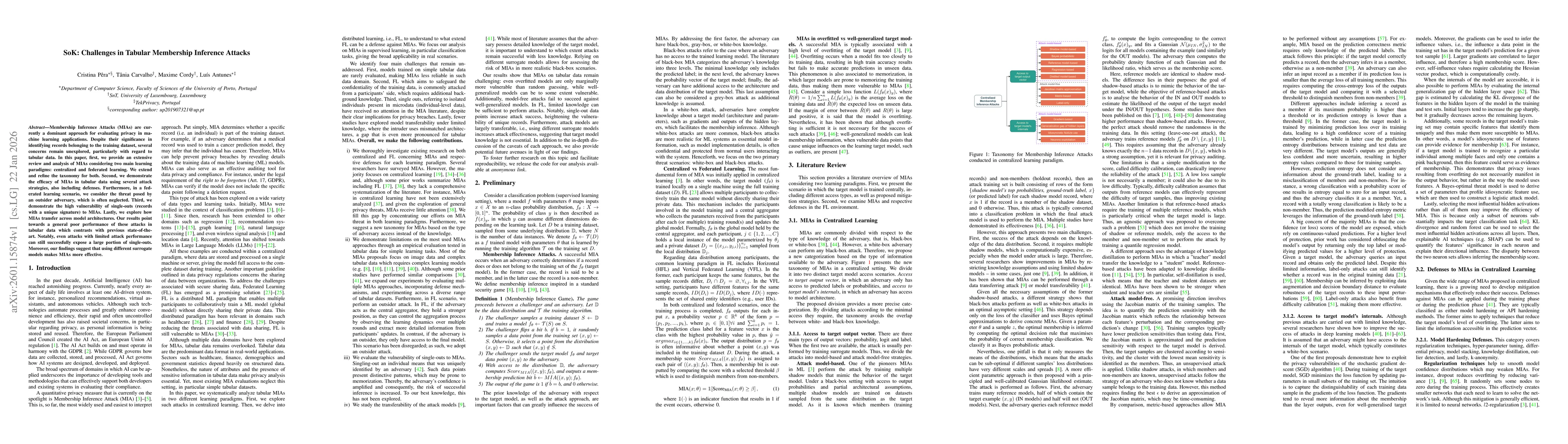 Thumbnail for SoK: Challenges in Tabular Membership Inference Attacks
