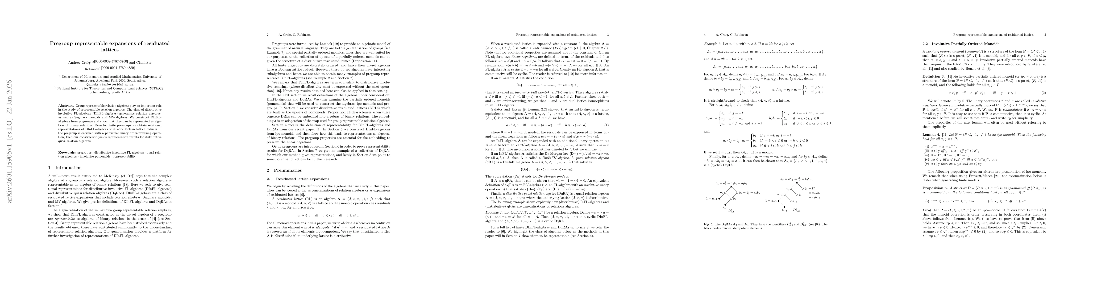 Thumbnail for Pregroup representable expansions of residuated lattices