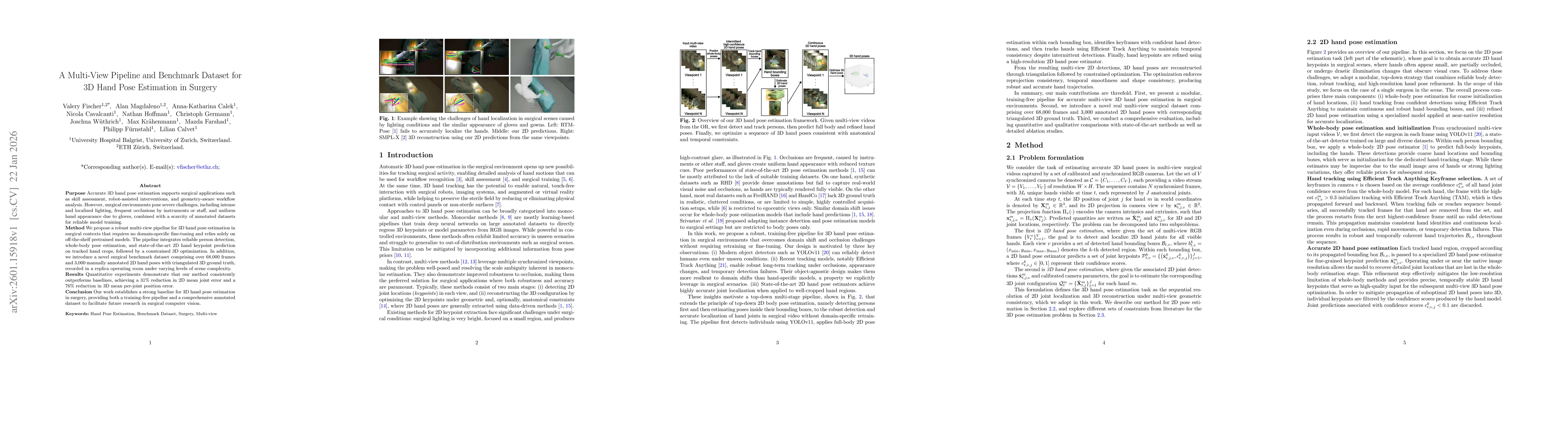 Thumbnail for A Multi-View Pipeline and Benchmark Dataset for 3D Hand Pose Estimation in Surgery
